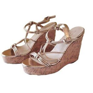 Madden Girl Metallic Gold Sandals sz 9